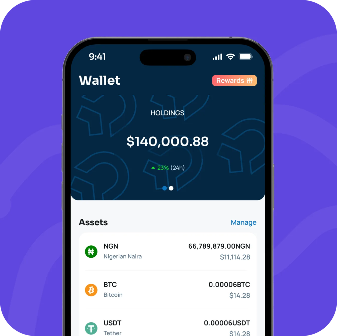 Deex wallet dashboard